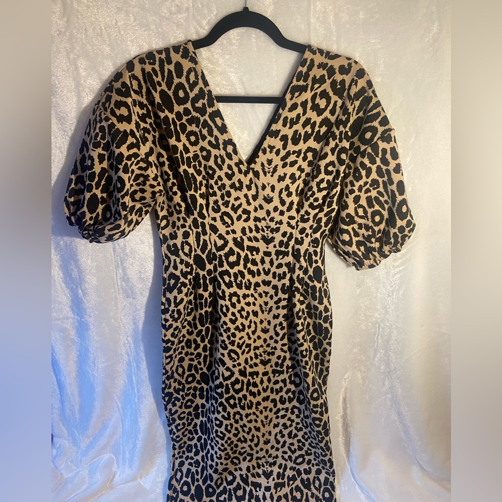 ASOS Midi Leopard Print Dress